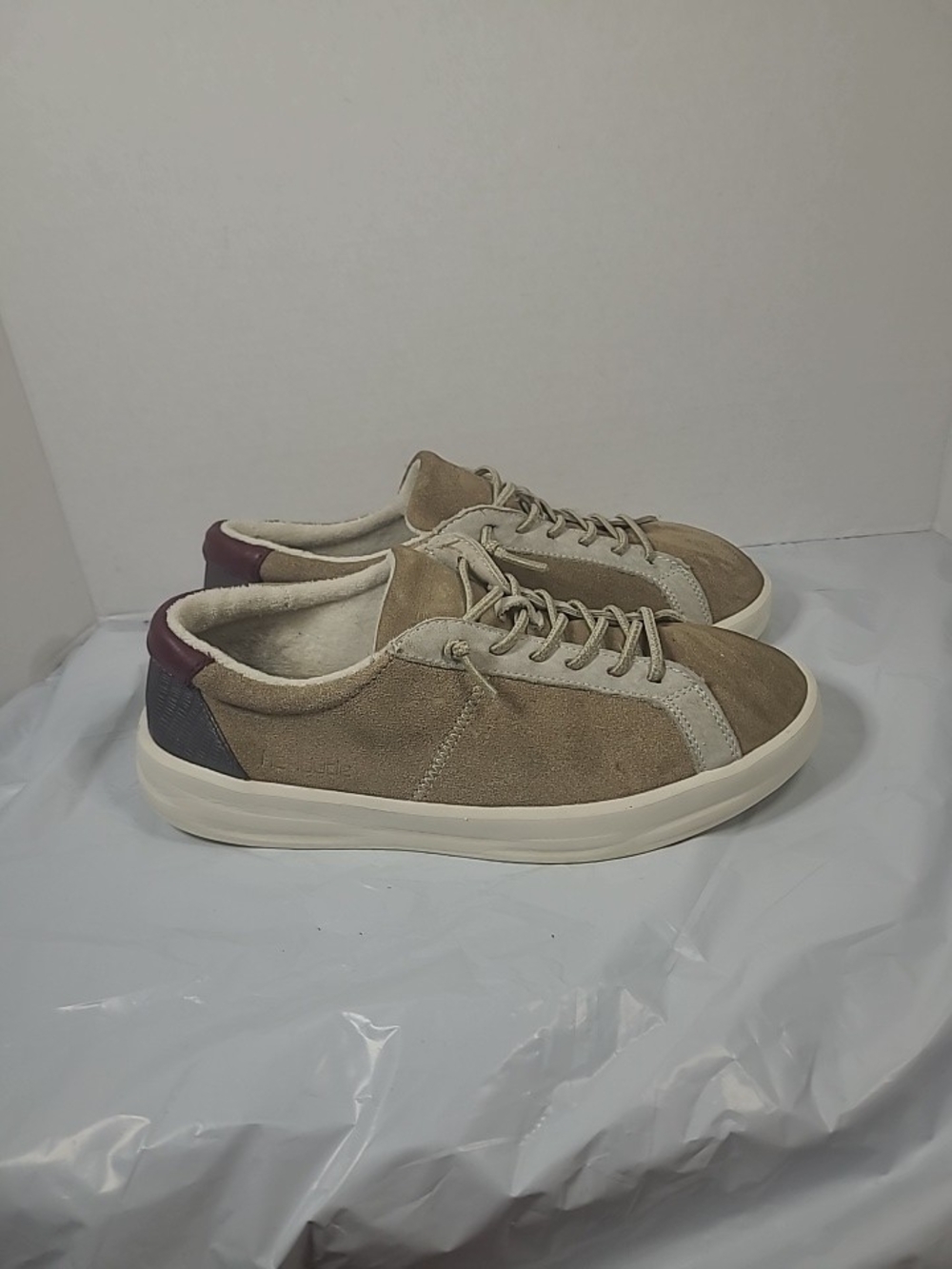 Hey Dude Shoes Womens Size 8 Karina Suede Casual Comfort Sneakers Brown